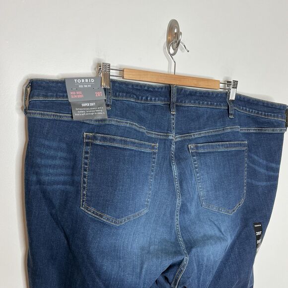 Torrid Mid Rise Slim Boot Cut Jeans Womens 28T Tall Bootcut Medium Wash - Picture 6 of 9